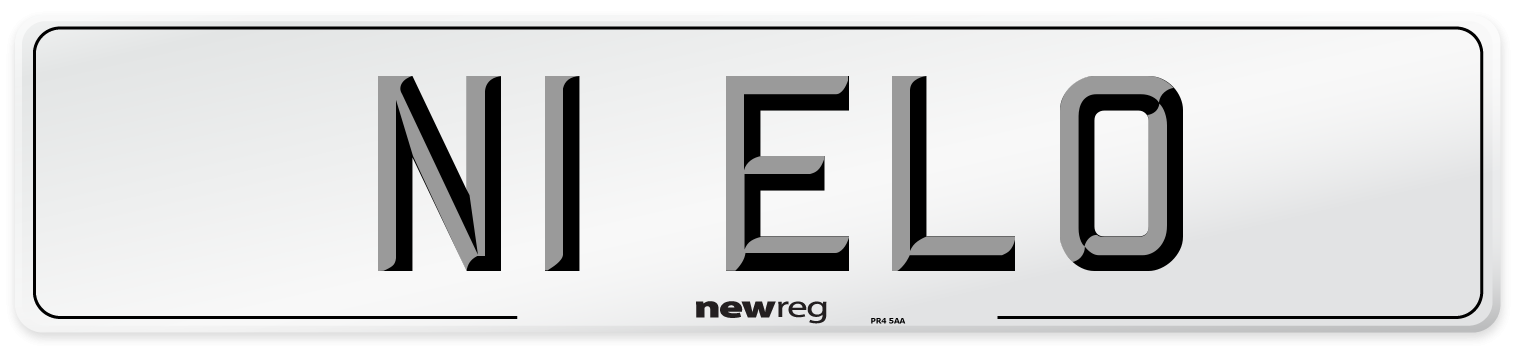 N1 ELO Number Plate from New Reg